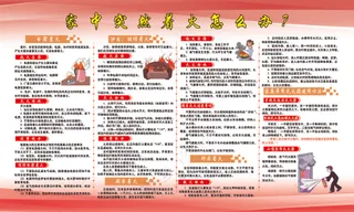 红色 简约 家中突然着火