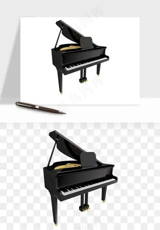 钢琴乐器琴键png免抠