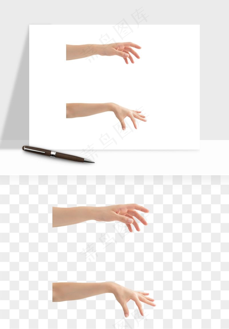 手势手部动作手指png免抠
