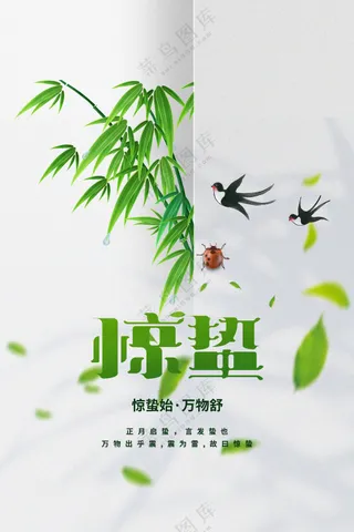 惊蛰节气传统活动海报