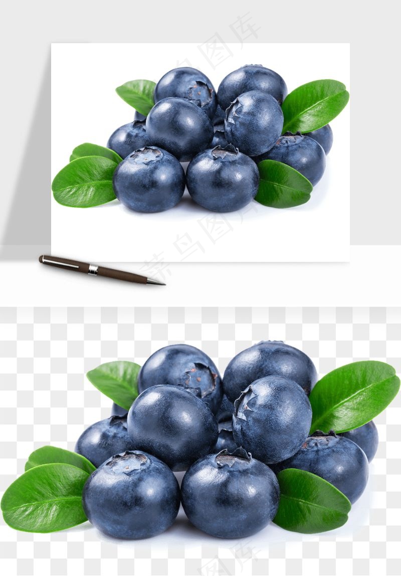 蓝莓水果png免抠