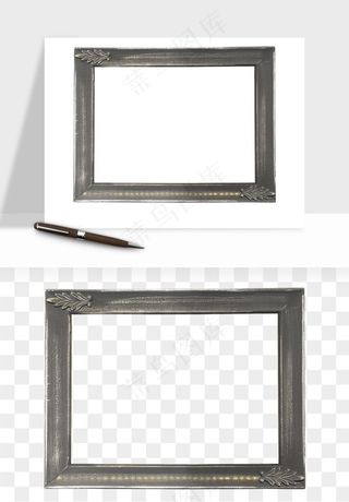 复古花卉相框欧式png免抠