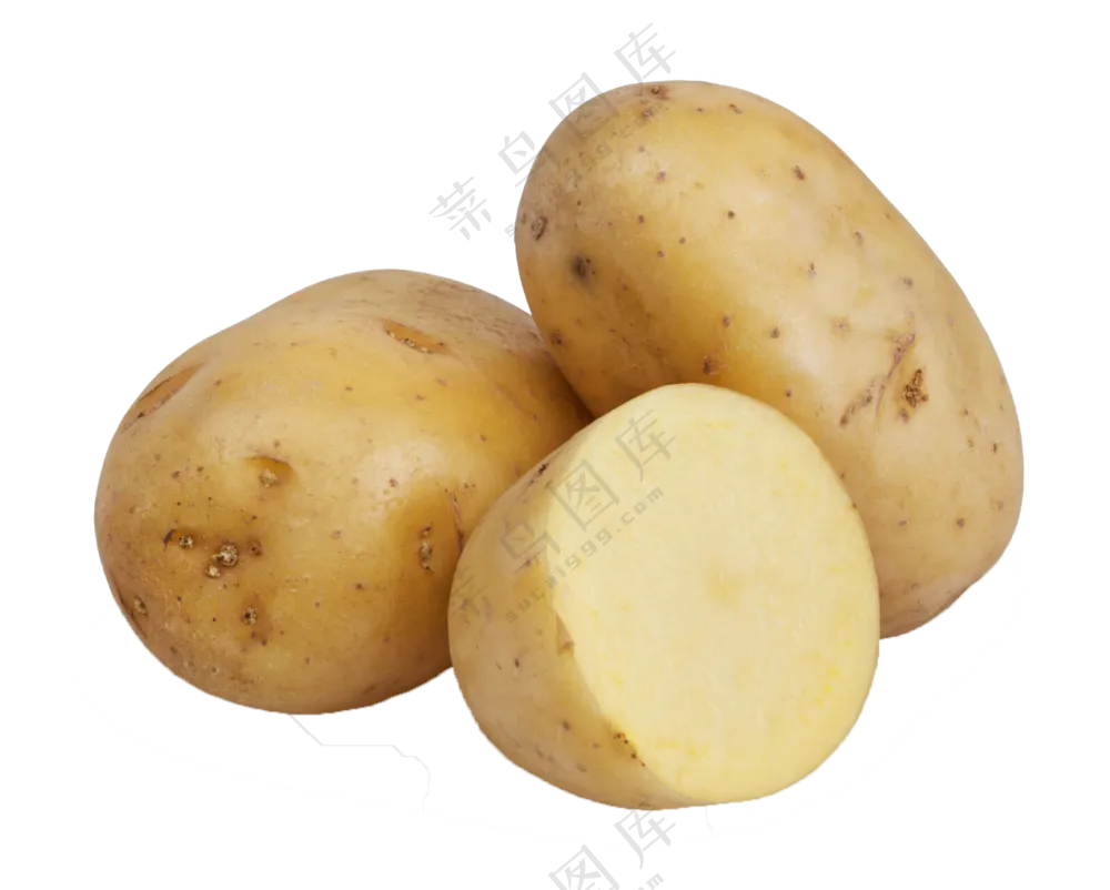 几个口感粉糯的马铃薯免抠图片素材