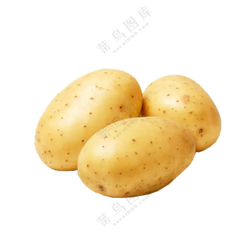 几个表皮干净的马铃薯免抠图片素材