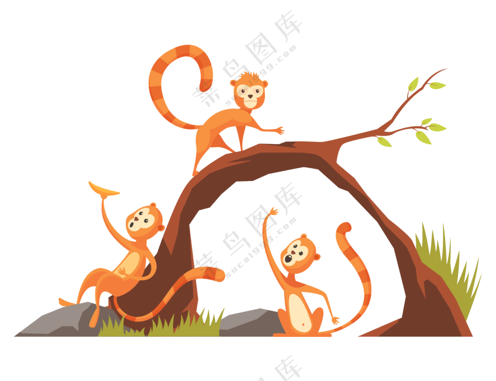卡通动物猴子