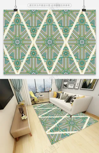 质感炫丽印花地毯