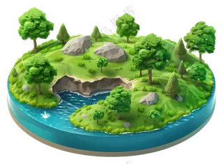 郁郁葱葱的绿岛