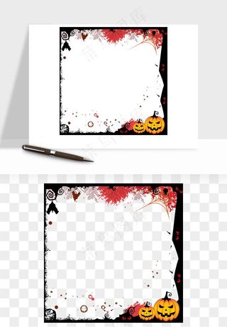 手绘万圣节边框png免抠