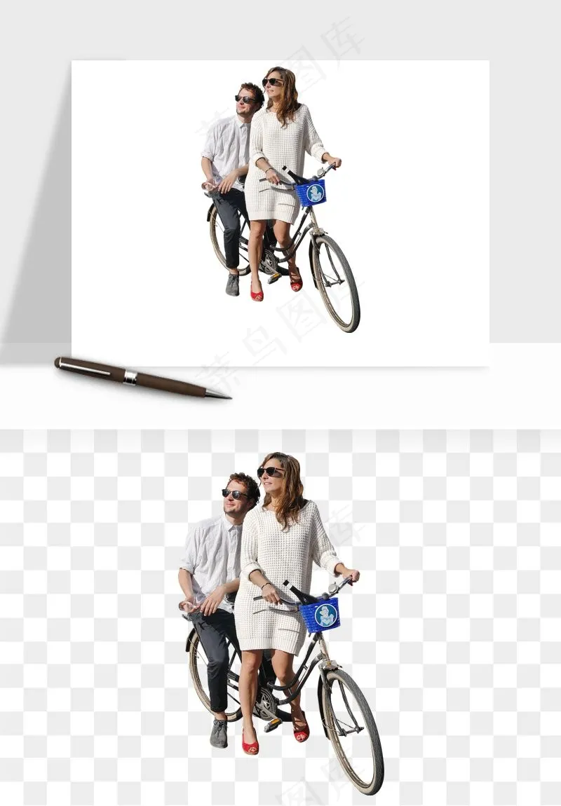 骑行人物自行车手png免抠