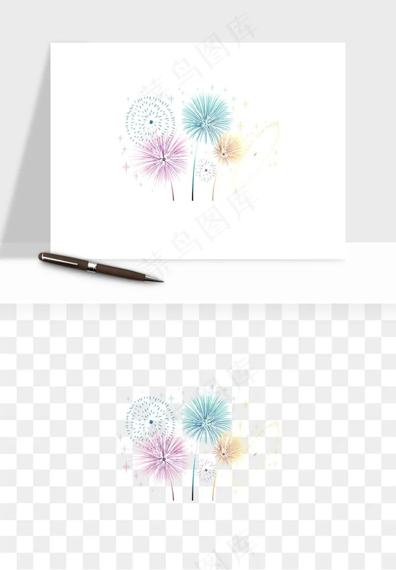 卡通烟花烟火礼花png免抠