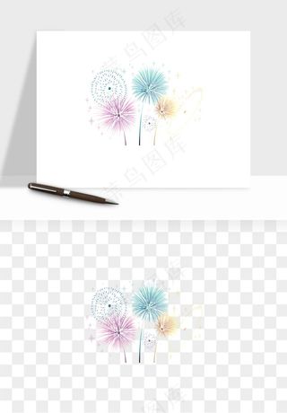 卡通烟花烟火礼花png免抠