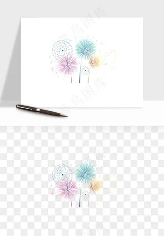 卡通烟花烟火礼花png免抠