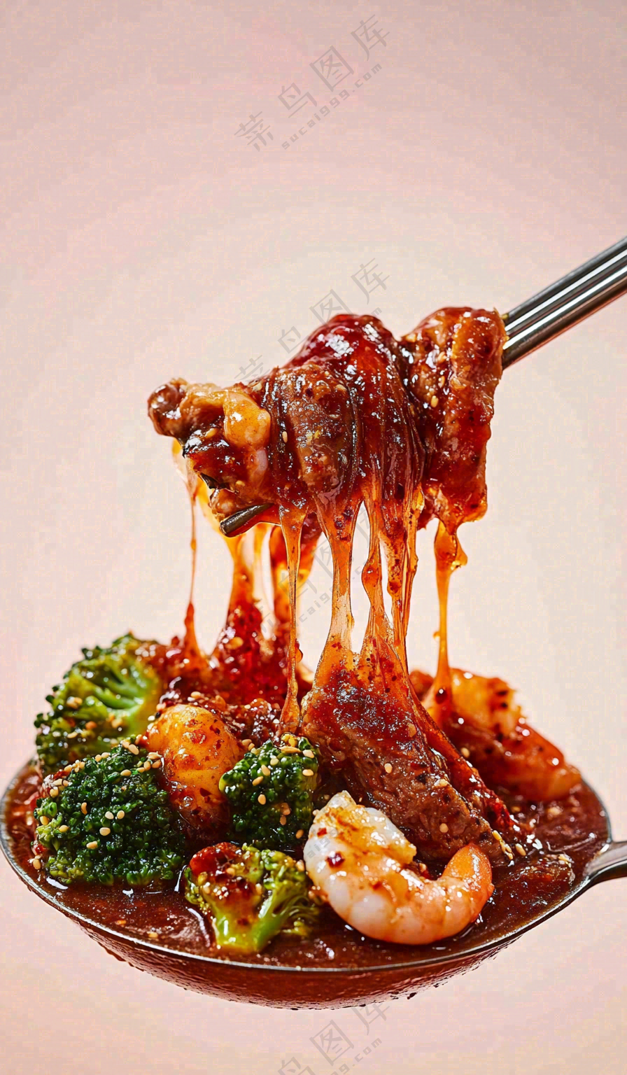 凉拌钵钵鸡水煮美食摄影图