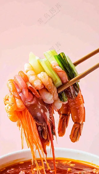 凉拌钵钵鸡水煮美食摄影图