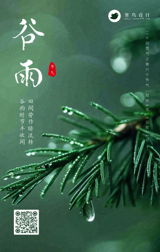 谷雨手机海报