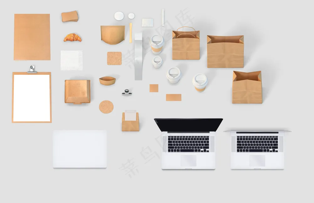 咖啡品牌vi样机-Top View Items