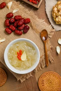 枸杞银耳羹美食背景素材