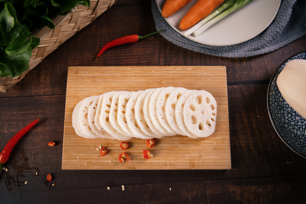 莲藕切片食材背景素材