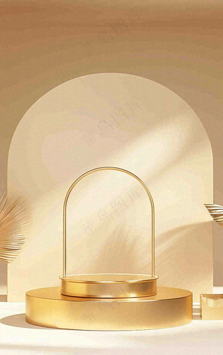 美妆护肤3d展台清新背景