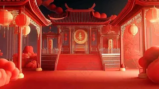 年货节促销电商背景