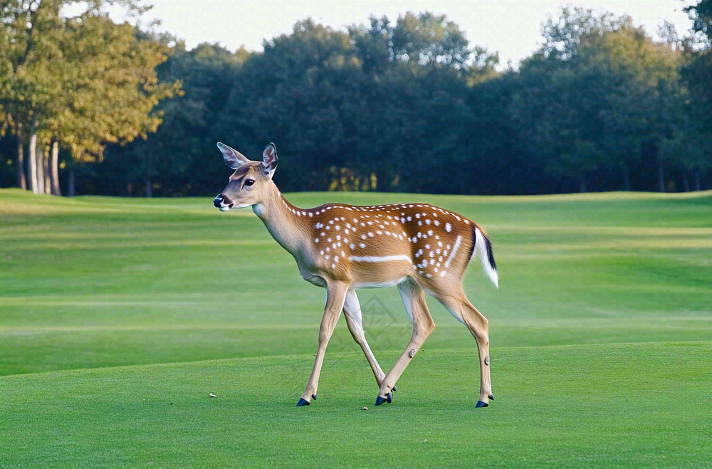 鹿动物山间草原的鹿摄影图