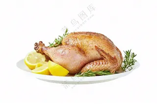 烤鸡食物免抠