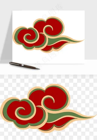 国潮敦煌云纹祥云云彩png免抠
