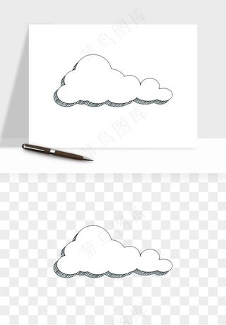 卡通云朵多云天气png免抠