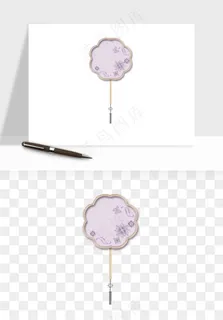 古风扇子元素png免抠