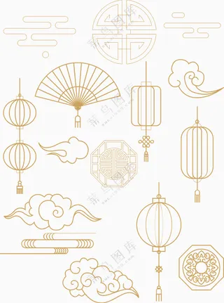 矢量祥云国风素材
