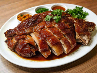 美味烧鸭广式美食摄影图