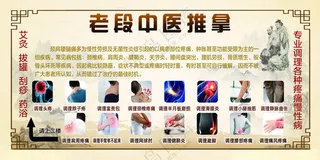 中医推拿展板中医文化PSD