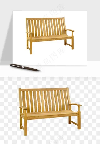 中式长椅长桌木桌png免抠