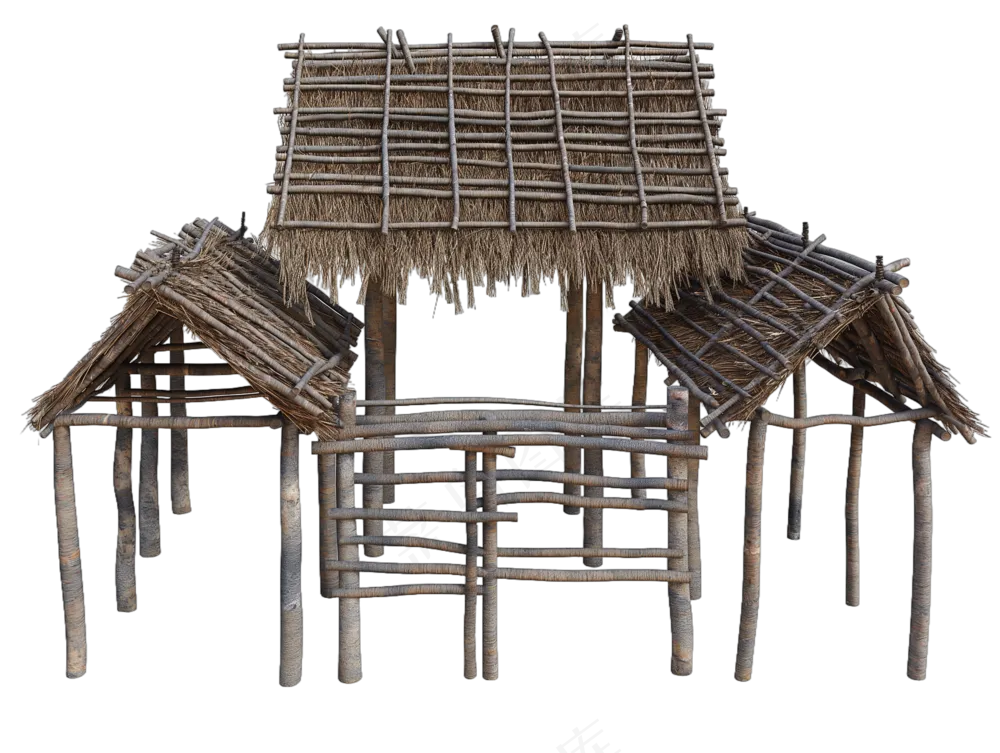 png免抠古代木构临时建筑