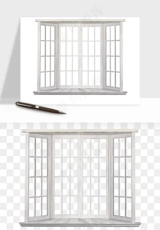 简约窗户png免抠