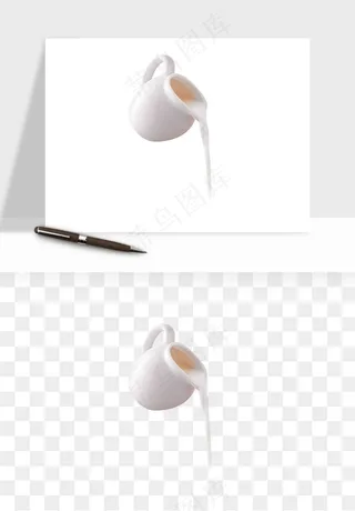 飞溅的牛奶牛奶杯元素png免抠