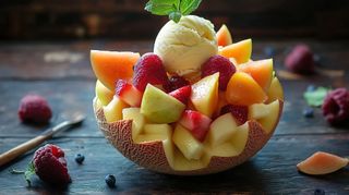 果肉水果美食摄影美味果盘新鲜沙拉