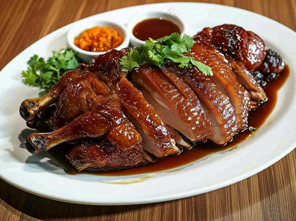 美味烧鸭广式美食摄影图