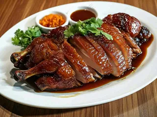 美味烧鸭广式美食摄影图