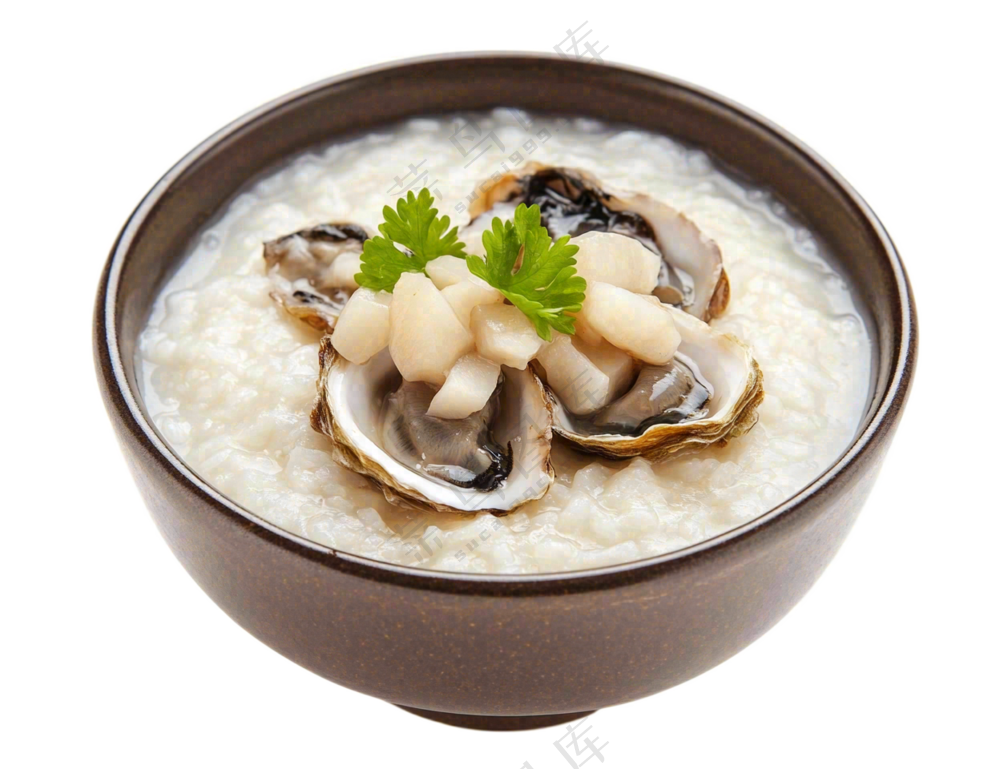 海鲜粥生活扇贝美食摄影图免抠