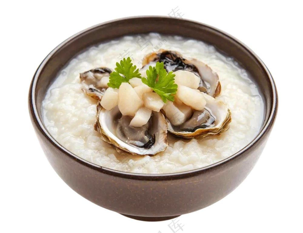 海鲜粥生活扇贝美食摄影图免抠