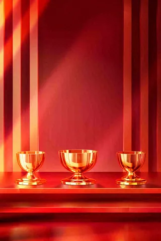 销量冠军销售红色大气奖杯背景