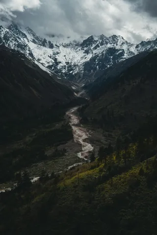 山间秘境：云雾缭绕的幽静山谷