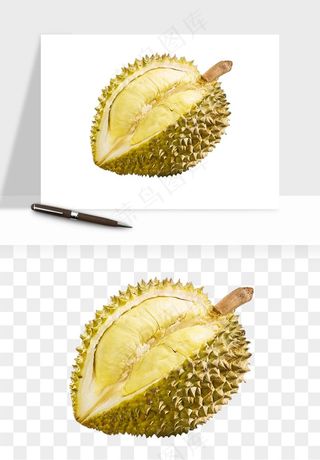 榴莲果肉水果png免抠