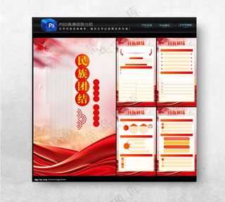 民族团结中华民族铸牢中华海报