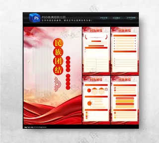 民族团结中华民族铸牢中华海报