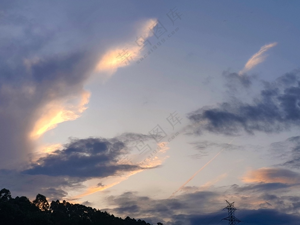 晚霞 彩霞 天空