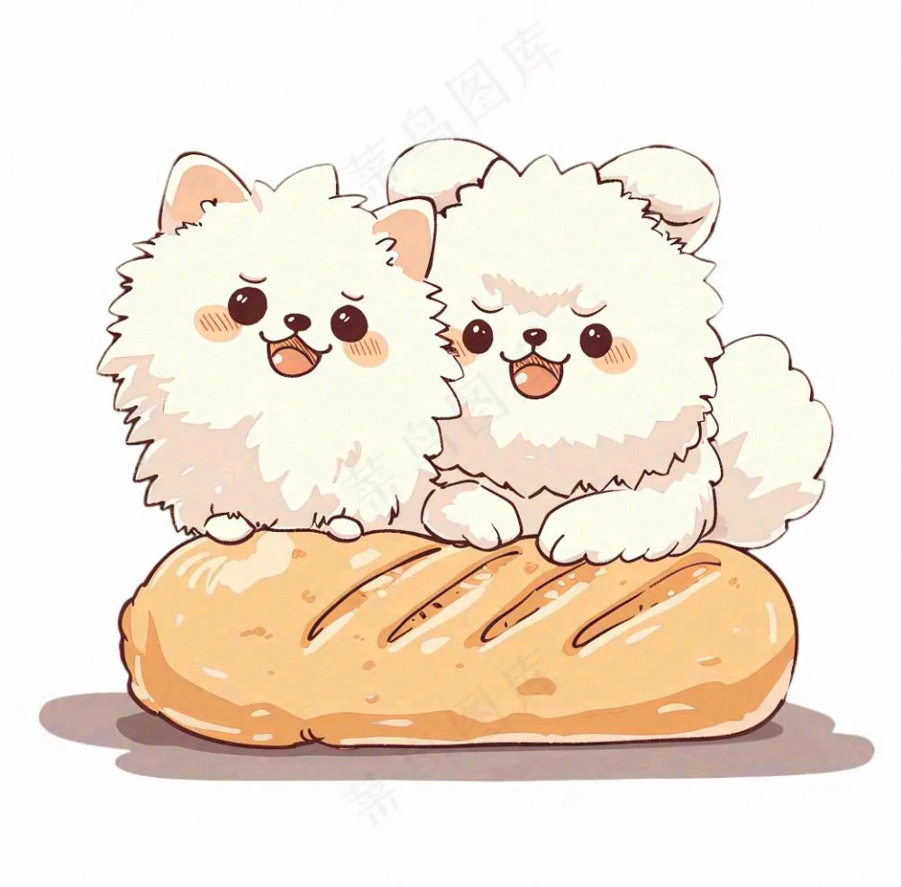小狗宠物动物卡通插画免抠