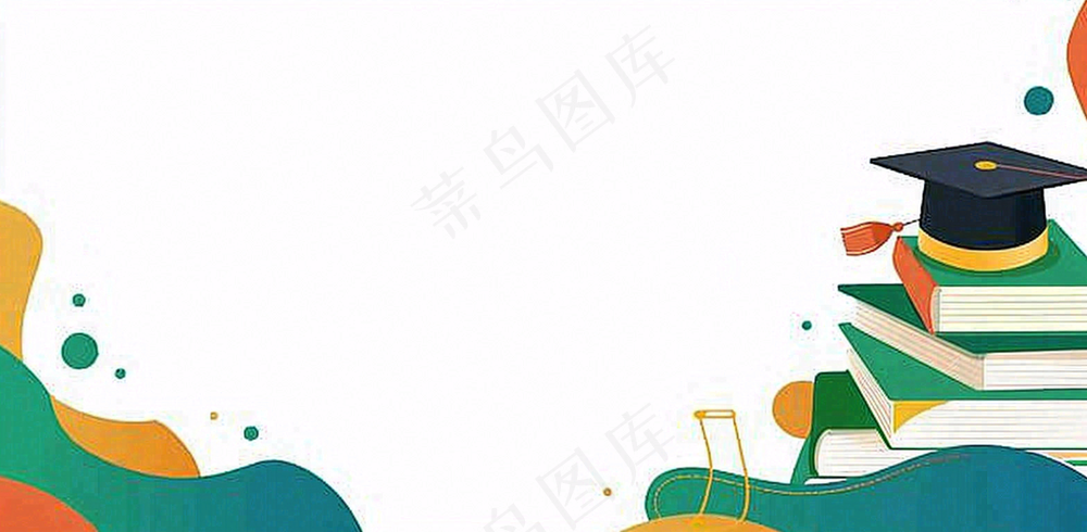 学生毕业季考试青春插画背景