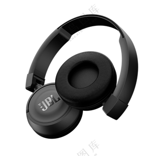 纯黑色头戴式耳机免扣图